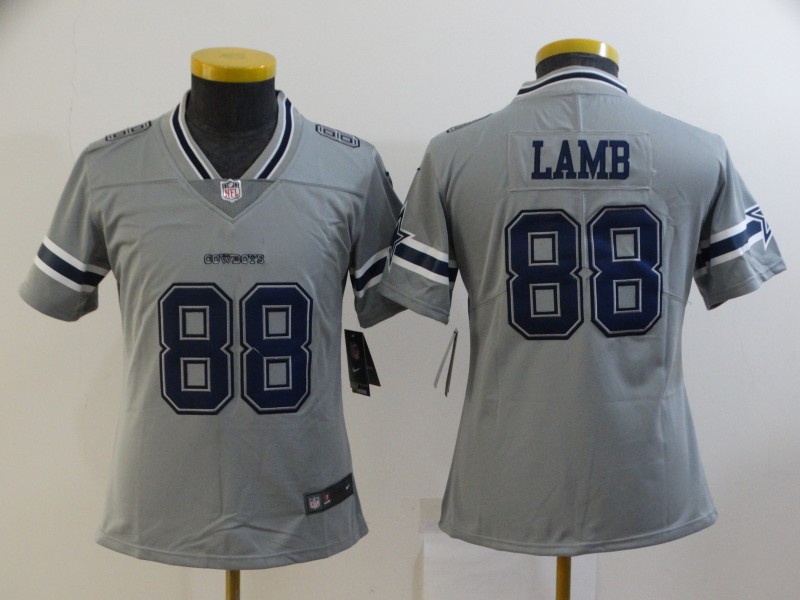 2022 Youth Dallas Cowboys 88 CeeDee Lamb Nike Gray Inverted Legend NFL Jersey